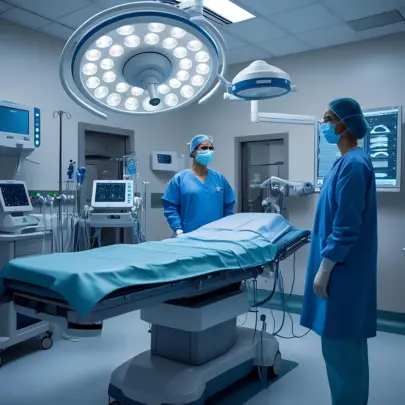 Das Bild illustriert den Zielmarkt Medizintechnik und zeigt eine hochmoderne Produktionsumgebung mit präzisen Maschinen, Reinraumtechnik und automatisierten Fertigungsanlagen für medizinische Produkte wie Spritzen, Pipettenspitzen oder Implantate. Ingenieure und Fachkräfte arbeiten an innovativen Lösungen, während digitale Steuerungssysteme und strenge Qualitätskontrollen die Einhaltung höchster Sicherheits- und Präzisionsstandards gewährleisten. Die Szene vermittelt technologische Exzellenz, Innovation und Zuverlässigkeit – zentrale Merkmale der Medizintechnik als Wachstumsmarkt für Gesundheit, Forschung und moderne Patientenversorgung